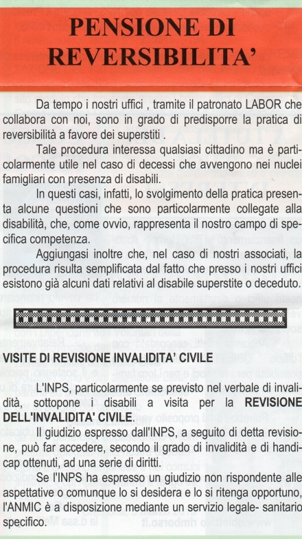 Pensioni di Reversibilità - A. N. M. I. C.